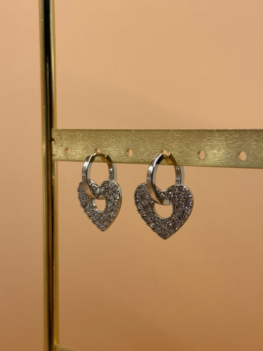 Hearted Diamond Earrings