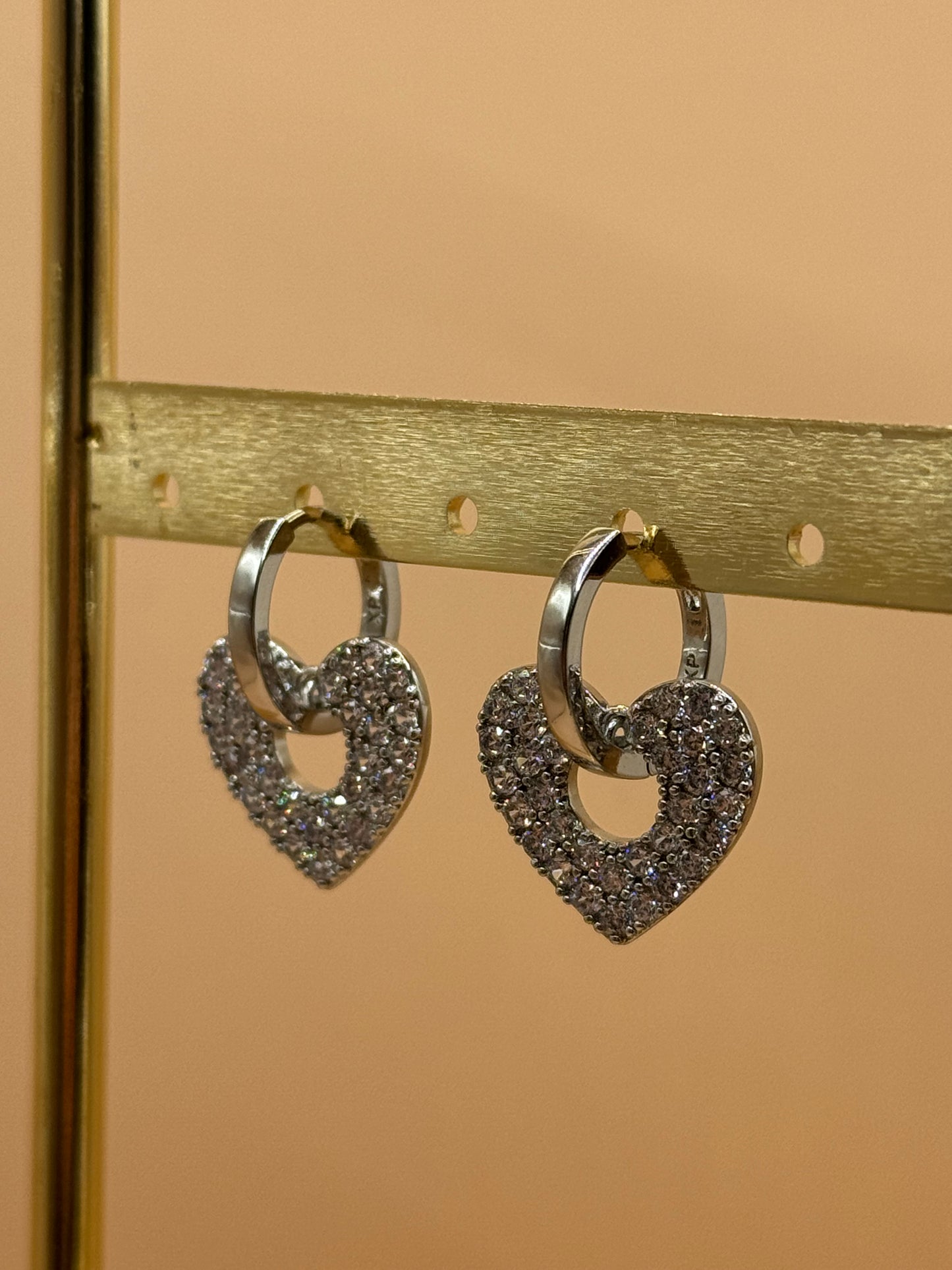 Hearted Diamond Earrings